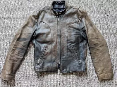 Vintage 1960s Brown CAFE RACER Patina Leather XS Motorcycle MAD MAX Lesco Harley • $299.95