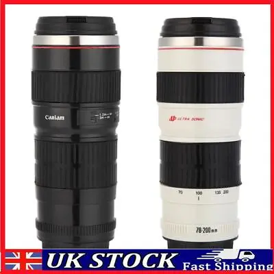400ml Camera Lens Coffee Mug With Lid Travel Coffee Cup For Photographer Present • £12.39