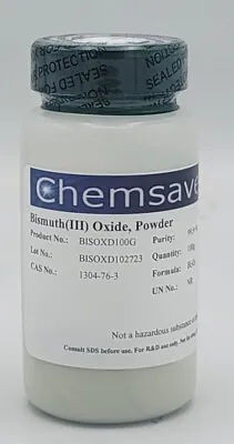 Bismuth(III) Oxide Powder 99.9+% 100g • $43.95