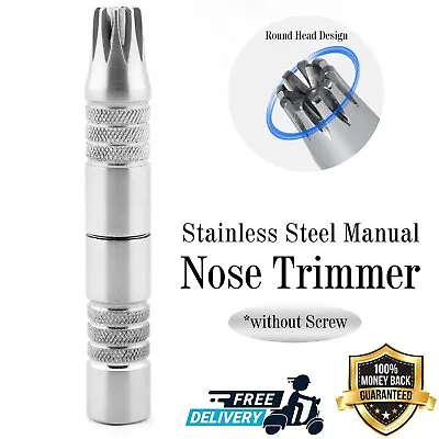 Men's Travel Nose Ear Hair Clipper Trimmer Stainless Steel Grooming Kit Haryali • $13.41