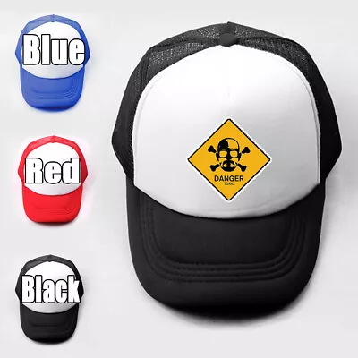 Breaking Bad Heisenberg Danger Toxic Trucker Baseball Cap Solid Mesh Curved Hat • $18.69