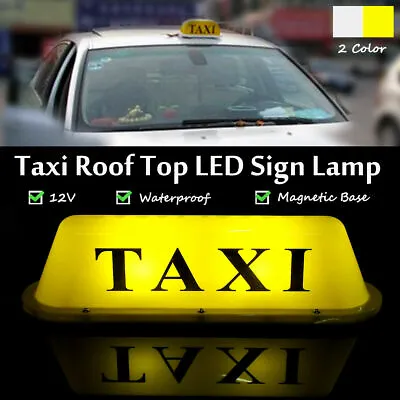 $24.99 • Buy Roof Top Car Cab LED Sign Decor Light Lamp Waterproof Magnetic Base For Drivers