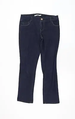 Dorothy Perkins Womens Blue Cotton Flared Jeans Size 10 L27 In Regular Zip • £5.75