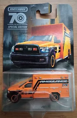 Matchbox 70 Years Special Edition Moving Parts 2019 Ram Ambulance  • $4.99