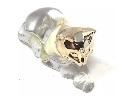 Lenox Pave Jewels Lead Crystal Vintage Cat Figurine Made In Germany • $15