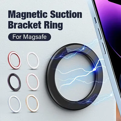 Magnetic MagSafe Ring Holder Sticker Mount Stand For IPhone 15 Pro Max 14 13 12 • £5.49