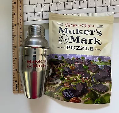 Maker's Mark Collectible Puzzle (Opened) & Mini Cocktail Shaker (New) • $12.90