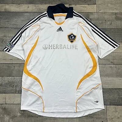 Adidas La Galaxy Mls 2007 Climacool Football Home Jersey Shirt Mens Size Large • £27.99