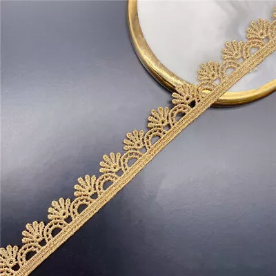 5/8  Inch Wide Gold Color Venise  Lace Trim - Price For 1 Yard • $2.19