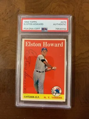 1958 Topps Elston Howard #275 Signed Auto New York Yankees PSA Authentic • $495
