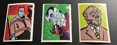 1964 Leaf Munsters Sticker Lot - Qty. 3 - Lesser Condition - Rare Issue • $45