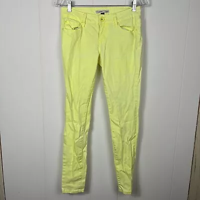 YMI Jeans Women Juniors Jeans 7 30x29 Yellow Denim Foxy Super Skinny Low Rise • $7.19