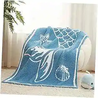  Little Mermaid Tail Blanket Warm Soft Fluffy Microfiber Mermaid Throw  • $59.73