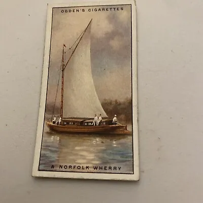 Ogdens Cigarette Cards Yachts & Motor Boats 1930 31 Norfolk Wherry • £1.50