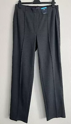 £9.95 • Buy BNWT Women’s Size 14 M&S Straight Leg Regular  Charcoal Stretch Jegging Trousers