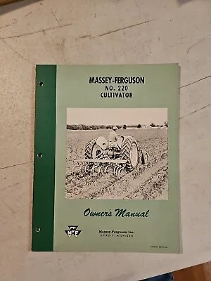 Vintage 1960 Massey Ferguson 220 Cultivator Owner's Manual • $16.95