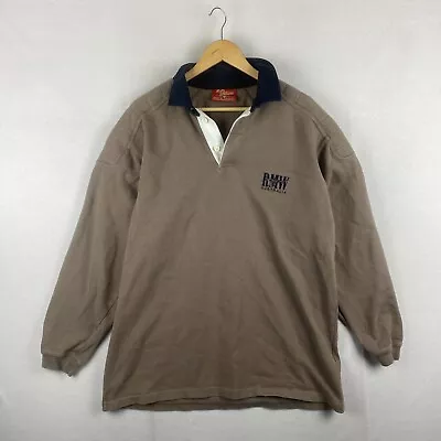 RM WIlliams Rugby Jumper Mens XL Brown Pullover 100% Cotton Padded Shoulders • $60