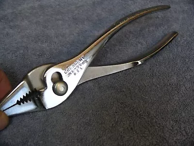 VG  Vintage CRESCENT L-26 Slip Joint Thin Nose Chrome 7  Pliers USA Made • $4.99