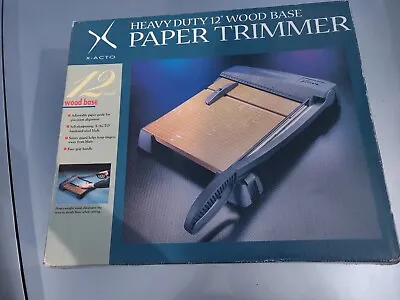 X-ACTO Heavy Duty Wood Guillotine Paper Trimmer 12 Inches • $35