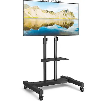 TAVR Tall Rolling TV Stand TV Cart With Wheels For 32 To 85 Inch Flat Panel TVs • $83.72