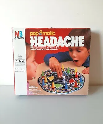 1986 Headache Pop-O-Matic Milton Bradley Game Vintage Complete - GOOD CONDITION • $29.95