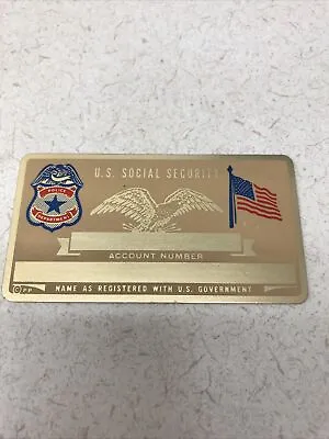 New Vintage SSN Social Security Card Metal USA Police Officer Cop • $5.91