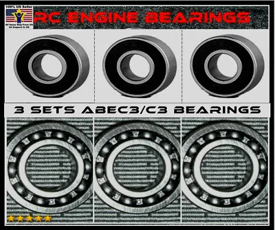 OS 46 Engine SF46 FX 55AX Engine BEARINGS SAITO Engine 82  ABEC3c3 RC BEARINGS • $24.68