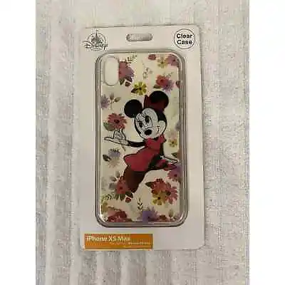 Disney Parks Minnie Mouse Clear Floral IPhone XsMax Phone Case NEW • $16.99
