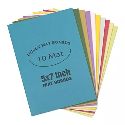 10 Pack Uncut Picture Mat Boards For Frame Print Artwork Assorted Colors • $18.99