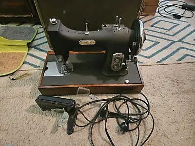 Vintage Sewing Machine White Model E-6354 Electric Untested Parts Repair 1955 • $49.99