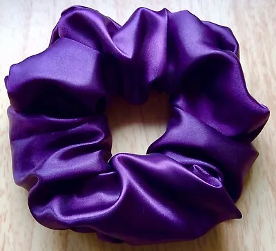 Big Oversized Jumbo Giant Cadbury Purple Satin Hair Scrunchie Hair Bobble • £3.99