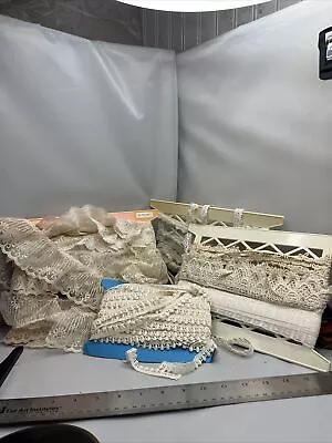 Vintage Lace Trim Edging Lot Of Misc Sewing Craft Supply Lot • $22