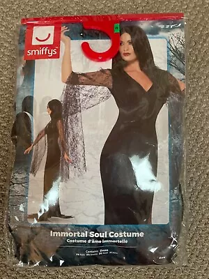 Morticia Addams Immortal Soul Witch Costume With Wig • $20