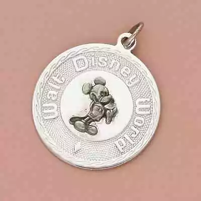 Sterling Silver Vintage Walt Disney World Mickey Mouse Travel Charm • $32