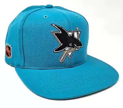 Vintage San Jose Sharks Sports Specialties NHL Center Ice Snapback Wool Hat Cap • $249.99