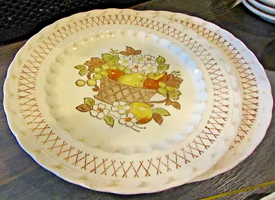 Vernon Ware By Metlox Fruit Basket Dinner Plate 10 3/4  Replacement Dish Vintage • $17.23