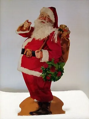 Vintage 1950's Christmas Santa Claus Store Die Cut Stand Up Display • $55.50