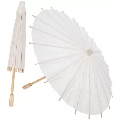 Handmade Painting Parasol Chinese Japanese Dance Umbrella DIY Blank Umbrella-NR • £5.29