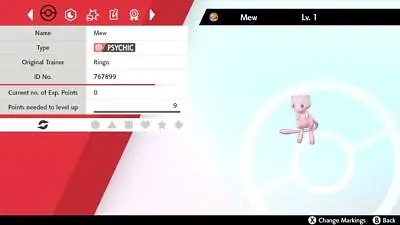 Legitimate Perfect 6 Max IV Mew From Real Pokeball Plus - Pokemon Sword & Shield • $14.99