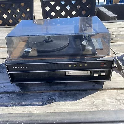 Vintage Panasonic Rd-7678 Record Turntable And 8 Track Cassette Player Works! • $40.23