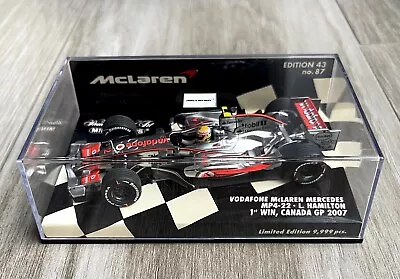 MINICHAMPS 1:43 LEWIS HAMILTION 1st WIN CANADA 2007 MCLAREN • $170