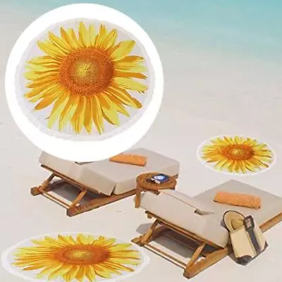 Sunflower Beach Blanket Comfortable Yoga Carpet For Travel Outdoors Summer • £16.44