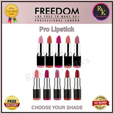Revolution Freedom Pro Lipstick With Vitamin E Intense Colour Long Wear Sealed • £2.99