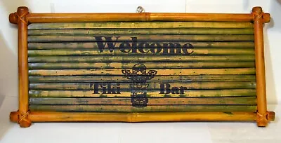 Vintage Bamboo Tiki Bar Sign • $25