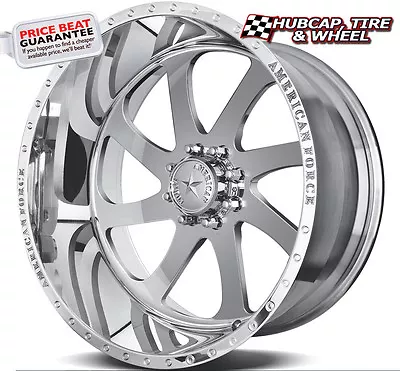 AMERICAN FORCE BURNOUT SS8 MIRROR POLISHED 24 X11 WHEELS RIMS 8 LUG (set Of 4) • $4020.40