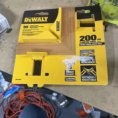 $15 • Buy Dewalt 90° 200 Lb. Corner Clamp With 3 In. Jaw Opening - NEW