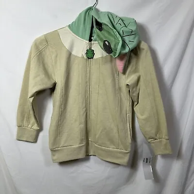 Youth Small Baby Yoda The Child Star Wars The Mandalorian NWT Mask Hoodie New S • $19.99