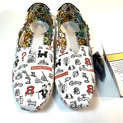 Toms X Monopoly Wins Alpargata White Monopoly Icons Print Size 5.5 New With Tags • $12.50