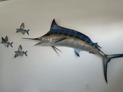 Blue Marlin Half Mount 3 Flying Fish • $580