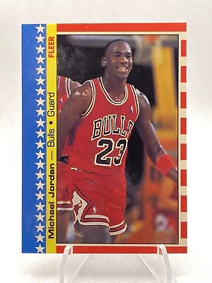 1987-88 Fleer Stickers Michael Jordan #2 HOF Chicago Bulls SHARP!! • $159.99